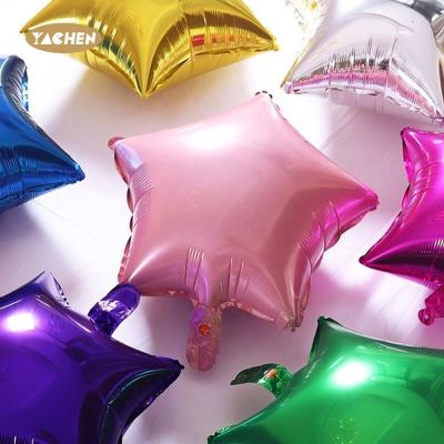 China Gift Toy Yachen tending 2021 cheap custom 18 inch aluminum star pentagon balloon for party decoration for sale