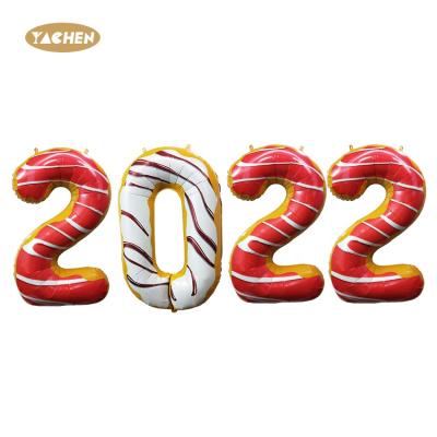 China Birthday Party Decoration Yachen Tending 2022 40 Inch Foil Jumbo Digital Donuts Number Balloons For Kids Birthday for sale