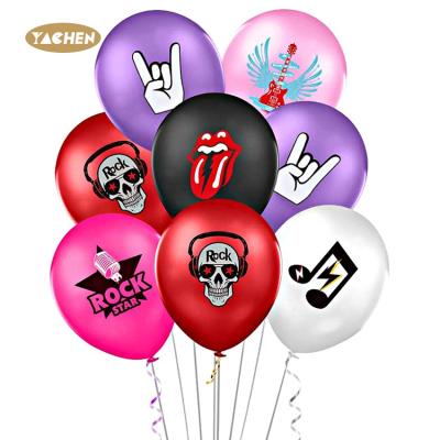 China Custom Rock Party Balloon Decoration Yachen Cheap 12 Inch Latex Balloons For Graduation Birthday Party Decoration for sale