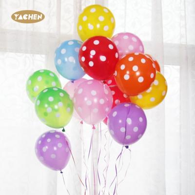 China Promotional toy 100pcs 12 inch thick biodegradable decoration balloons spot printed latex latex candy wedding party for sale