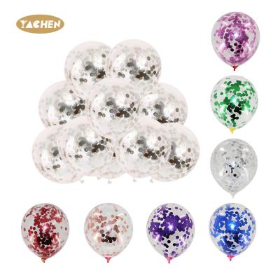 China Gift Toy Factory passed EN71-12 ISO BSCI 100pcs/bag 12 inch multicolor latex balloon globos sequin confetti for sale