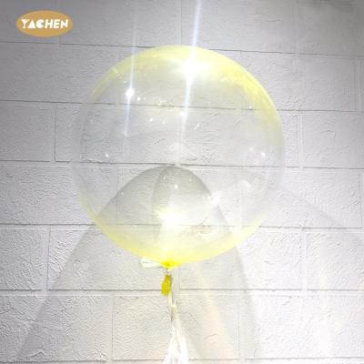 China Gift Toy Yachen 18 Inch Tending 2021 Bubble Toys Bobo Clear Balloons Transparent For Kids Normal Gift Toy Round Latex Air Helium Globes for sale