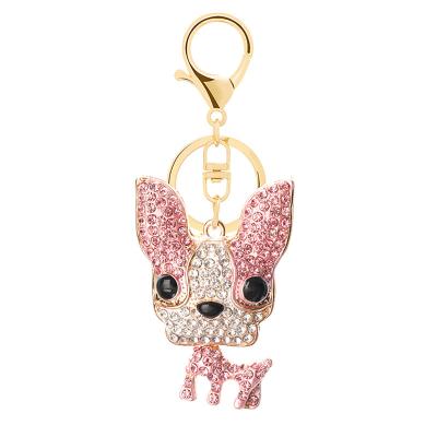 China Simple Design Zinc Alloy Metal Dog Key Chain Best Gift MuYang Diamond Car Key Chain Key Chain For Gift for sale