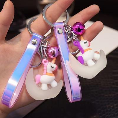 China Wholesale high quality 3D cartoon PVC fluorescence key chain solid soft rubber pendant custom logo fully decoration low MOQ for sale