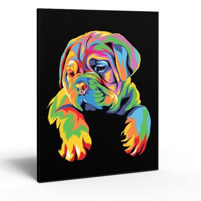 China Personalized Customization MuYang DIY Custom Painting Cute Dog Animal Picture Custom Coloring Painting By Numbers Sets For Adults Children for sale