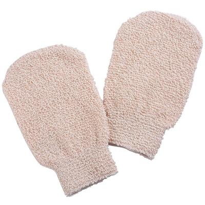 China All Natural Hemp Scrubber Hemp Scrubber Jute Scrubbing Bath Glove Natural Deep Exfoliating Gloves for sale