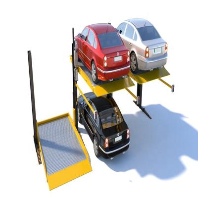 China top brand car elevator 2 cars space double post stack system elevated vertical parking lift car parking system for sale