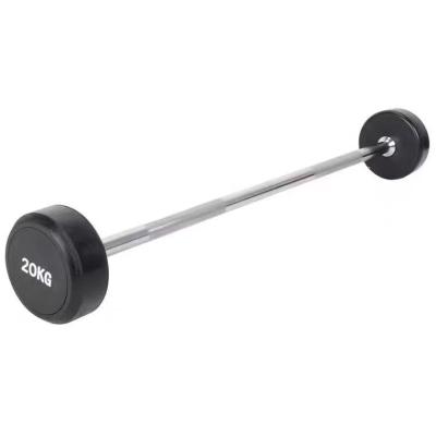 China China Fitness Equipment Universal Wholesale Different Fixed Straight Weight EZ Loop Rubber Barbell RUIBU-5015 for sale