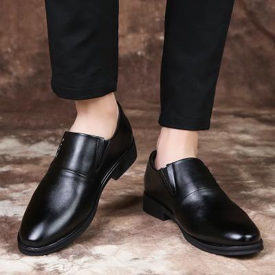 China Plus Size 48 Mens Fashion Round High Quality Leather Loafers Easy Wear Slip On Stylish Casual Dress Shoes for sale