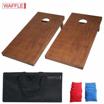 China Pocket Screwed Cornhole Toss Stained Regulation Game With Carry Case And All Weather Bags for sale