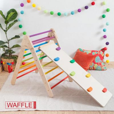 China GT Wooden Factory Rock High Quality Wooden Ramp Pikler Climbing For Kids for sale