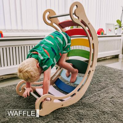 China Factory Sale Wooden Playground GT Climbing Wooden Pikler Arch Swing For Kids for sale