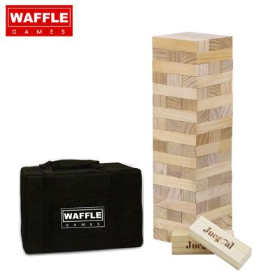 China WAFFLE GAMES Sanded Edges Premium Natural Wood Yard Games Good Color Giant Tumbling Timber for sale