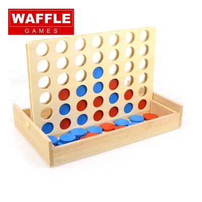 China Life Size WAFFLE Table Four In A Row Wooden Connect 4 Game For Kids And Family for sale