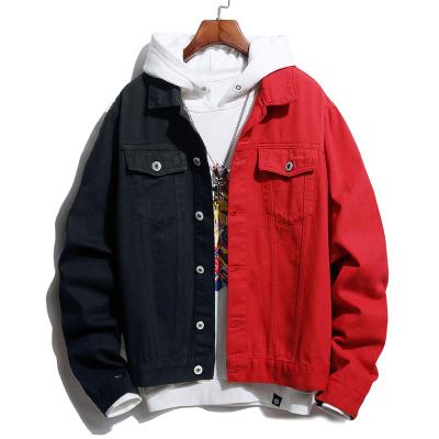 China Viable new men's denim jacket autumn and winter season thickened denim jacket high quality color matching pilot men's leisure jacket for sale