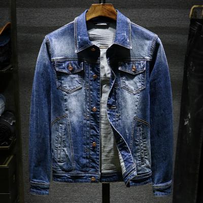 China New men's fashion viable four seasons denim jacket high quality men's denim jacket solid color hollow leisure jacket denim pilots for sale