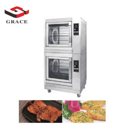 China Hotel Grace CE Commercial Stainless Steel Electric Rotating Chicken Rotisserie for sale