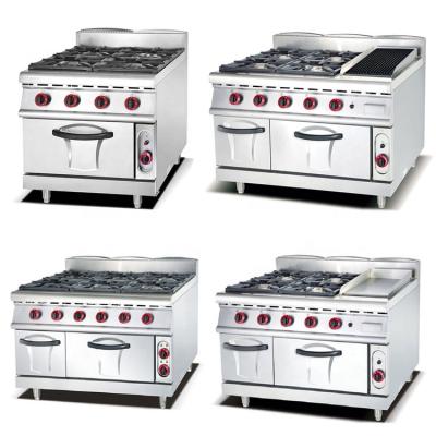 China Grace Commercial Restaurant Gas Range with 6-Burner and Gas Oven Kitchen Equipment GR-901 for sale