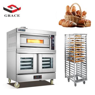 China Commercial Catering Bread Bakery Machine Single Deck Gas Oven Bakery Equipment With Proofer for sale