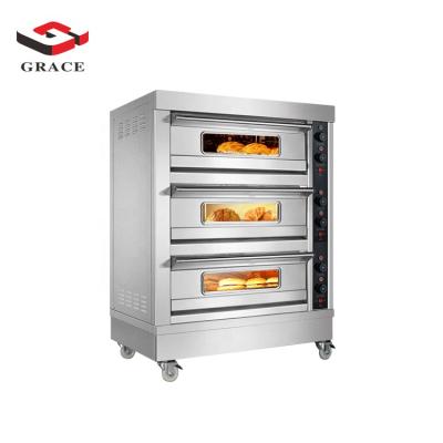 China GRACE 3 Deck Electric Bakery Oven Eco - Friendly Equipment For Sale Cake Oven Bakery for sale