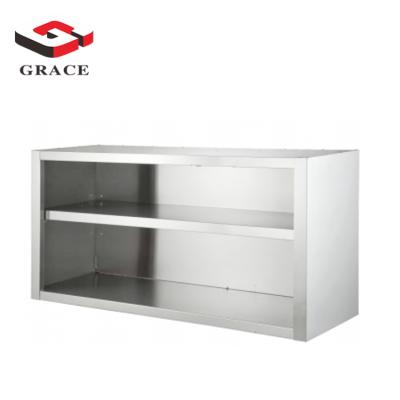 China Variety of sizes and styles 2 tier wall mounted open storage cabinet for cafe kitchen restaurant for sale