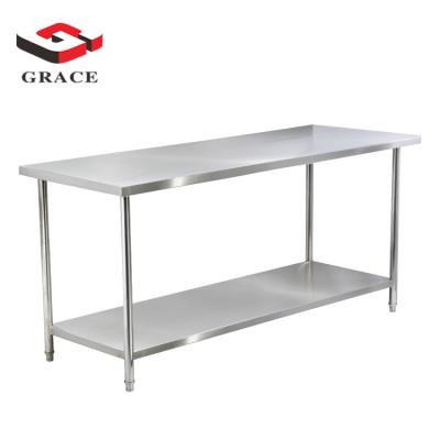 China Variety of Sizes and Styles 1.8MKitchen Stainless Steel Metal Work Table Scratch Resistant and Rustproof Work Table for sale