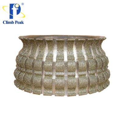 China 140mm 300mm 350mm Clad Profile Welded Wheel For Marble for sale