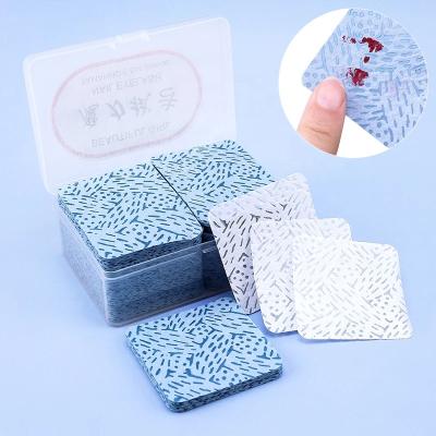 China 100% Real Mink Fur Glue Nozzle Cleaning Wipes Pad Glue Remover Remover Pads Adhesive Wipes Pads Wiping Cloth For Eyelash Glue for sale