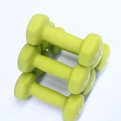 China Plastic Dip In Steel Dumbbell Hexagon Frosted Dumbbell Plastic Dip Dumbbell With Bow for sale