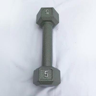 China Kettlebell Dumbbell Weighs Fitness Cast Iron Painted Hex Steel Dumbbells for sale