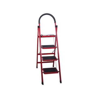 China Super Thick Non-Slip Folding Ladders Household Ladder 4 Steps Folding Ladder for sale