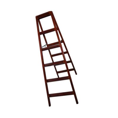 China Folding Ladders Aluminum Wood Ladder Indoor Folding Portable Ladder for sale