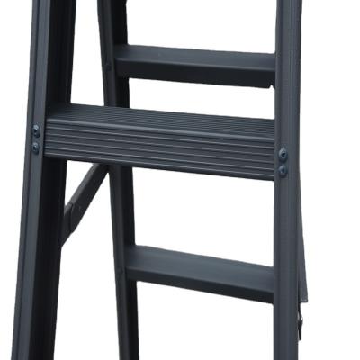 China Folding Ladders Double Side 7 Steps Household Folding Ladder 2.1 Meters Or 6.90 Ft High Carbon Steel Gray Ladder for sale