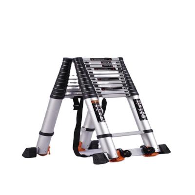 China Telescopic Bamboo Ladder 2m / 6.56ft Telescopic Ladders Portable Double Side After Raised Aluminum Flexible Ladder for sale