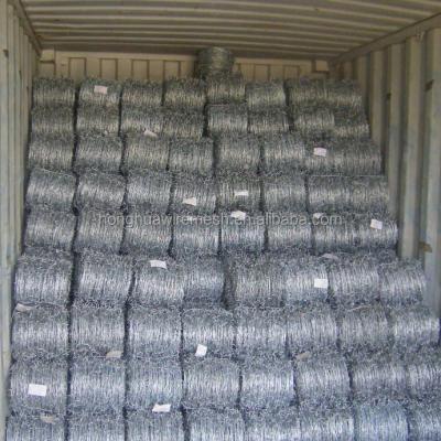 China Continuous Or Reverse Twist Single Strand Barbed Wire Galvanized And PVC Coated Barbed Wire Coil for sale