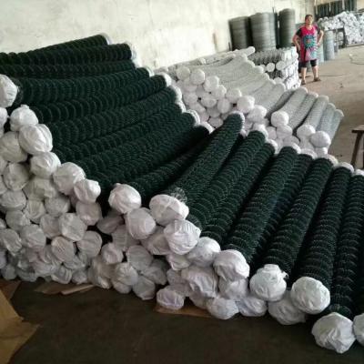 China Easily Assembled Wire Diameter 1.7mm 30kg Roll PVC Coated Electric Chain Link Fence GI Wire Inside Diamond Mesh Anping Factory for sale