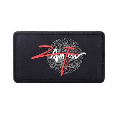 China ZAMFUN Recycled Dark Knight 3D Embroidered Silicone Iron On Patches With NFC for sale