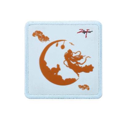 China ZAMFUN China Chang E-3D Recycled Silicone Patches Embroidered Iron On Replaceable Patches For Hats for sale