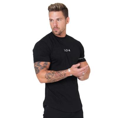 China Anti-Wrinkle Summer Curved Edge T-shirt Shorts Sheath Mens Organic T-shirt Cotton Tee White Plain O-Neck T-shirt Men for sale