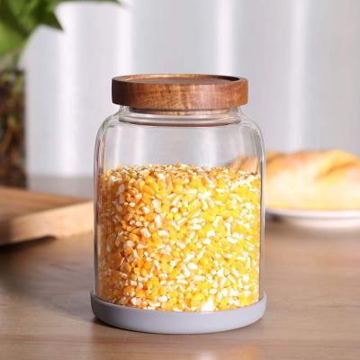 China Larger Freshness Preservation Glass Jar With Lid Food Grade Large Handmade Glass Jars Containers For Food for sale