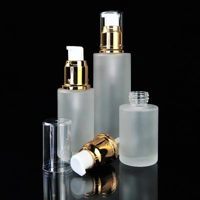 China 20ml cosmetic 30ml 50ml 80ml 100ml 120ml frosted cosmetics glass bottle packaging for sale