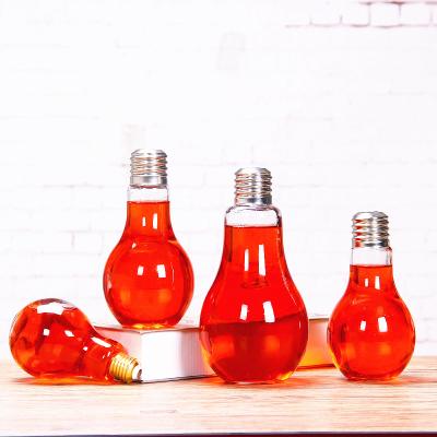 China Colorful Milk LED Light Bulb Beverage Glass Bottle 200Ml 300Ml 400Ml For Juice Drinking for sale