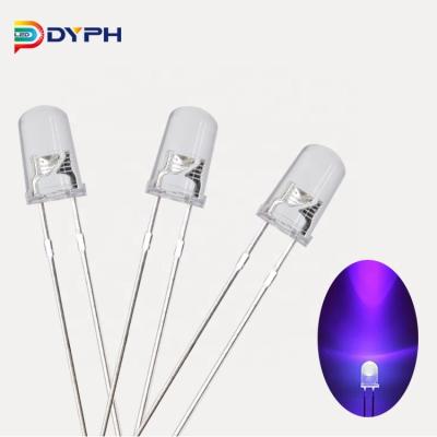 China Ultra Bright AlGaInP DyPh LED 3mm 5mm 365nm 395nm 400nm UV Dip Led Diode for sale