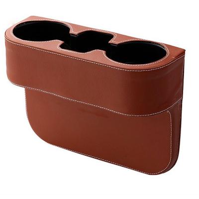 China Sustainable SUV Car Seat Drink Cup Holder Valet Beverage Bottle Food Leather Mount Holder for sale