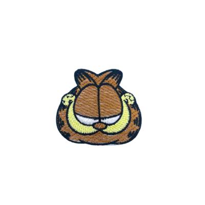 China Garfield Cartoon Patch Factory Bulk Disneys Anime Viable Custom Wholesale Velcro Woven Patches Iron On Embroidery Patches for sale