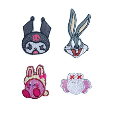 China Sustainable Bugs Bunny patch factory custom wholesale bulk sew on iron on woven patch hat clothing velcroes  embroidered patches for sale