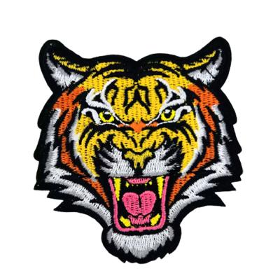 China Sustainable Guangzhou source factory customized wholesale bulk sew on hat woven tiger patch anime disneyes clothing embroidery patches for sale