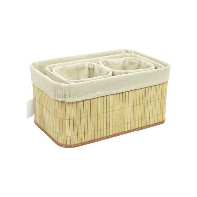 China Sustainable Hot Selling Wooven Bamboo Storage Baskets For Home Storage for sale