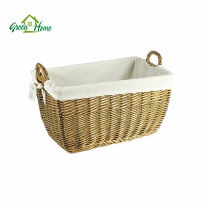 China Good Quality Eco-friendly Househould Rattan Woven Gift Storage Basket With Handle for sale