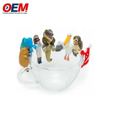 China Custom Plastic PVC Mug Figure Wine GlassCharm Dink Maker Label for sale